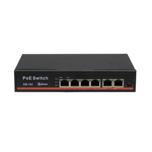 SW-104 - PoE switch - 4 PoE portar, 80W