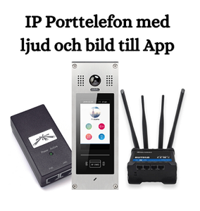 Porttelefon med 4G ruter og POE injektor