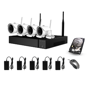 Trådlöst & Kablat kamerapaket, 2 MP, 4 Kameror, NVR,1TB HDD