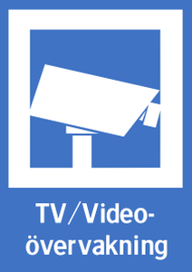 A4 skylt övervakningskamera (TV/Videoövervakning) plast