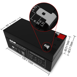 Blyackumulator / Batteri 12V / 3Ah (79x56x99)