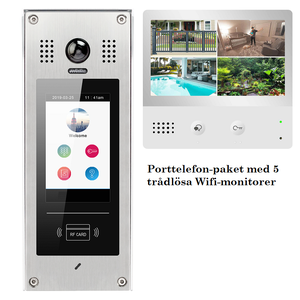 porttelefon-med-tradlosa-wifi-monitorer bildeserie. Bilde 1